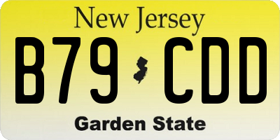 NJ license plate B79CDD