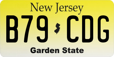 NJ license plate B79CDG