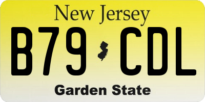 NJ license plate B79CDL