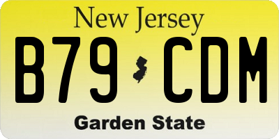 NJ license plate B79CDM