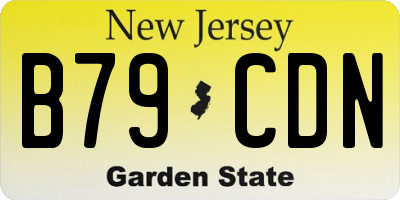 NJ license plate B79CDN