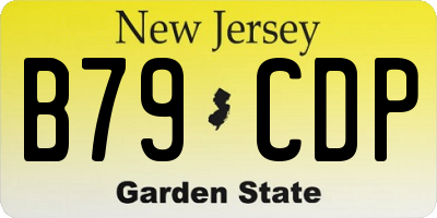 NJ license plate B79CDP