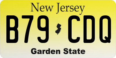 NJ license plate B79CDQ
