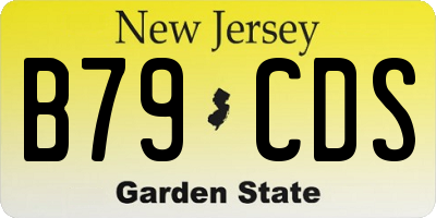 NJ license plate B79CDS