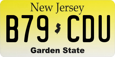 NJ license plate B79CDU