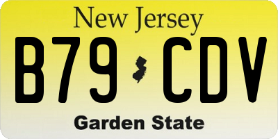 NJ license plate B79CDV