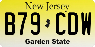 NJ license plate B79CDW