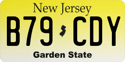 NJ license plate B79CDY