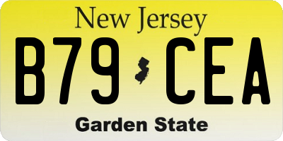 NJ license plate B79CEA