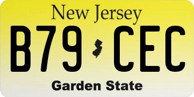 NJ license plate B79CEC