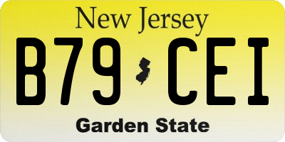 NJ license plate B79CEI