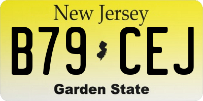 NJ license plate B79CEJ