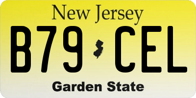 NJ license plate B79CEL