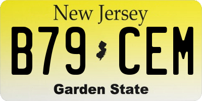 NJ license plate B79CEM