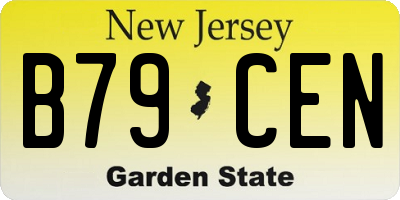 NJ license plate B79CEN