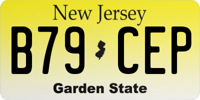 NJ license plate B79CEP