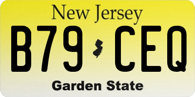 NJ license plate B79CEQ