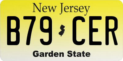 NJ license plate B79CER