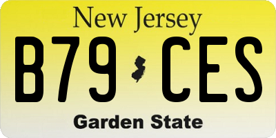 NJ license plate B79CES