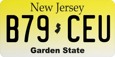 NJ license plate B79CEU
