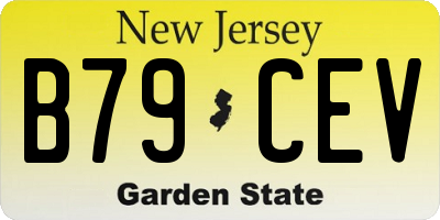 NJ license plate B79CEV