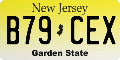 NJ license plate B79CEX