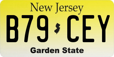 NJ license plate B79CEY