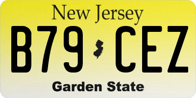 NJ license plate B79CEZ