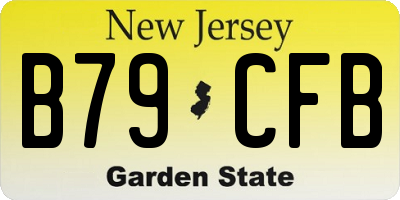 NJ license plate B79CFB