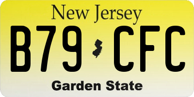 NJ license plate B79CFC