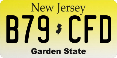 NJ license plate B79CFD
