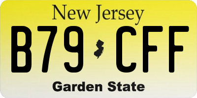 NJ license plate B79CFF