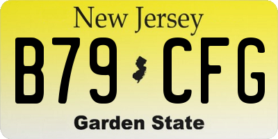 NJ license plate B79CFG