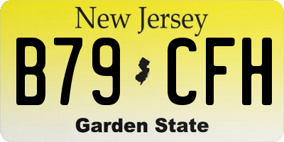 NJ license plate B79CFH