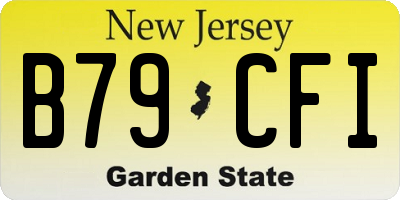 NJ license plate B79CFI