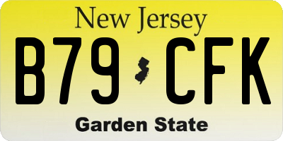 NJ license plate B79CFK