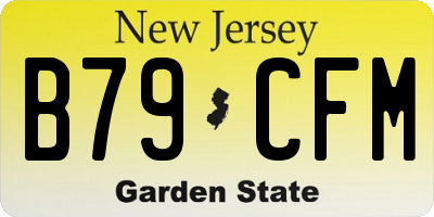NJ license plate B79CFM