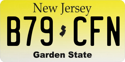 NJ license plate B79CFN