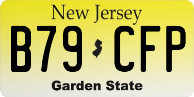 NJ license plate B79CFP