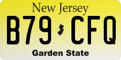 NJ license plate B79CFQ