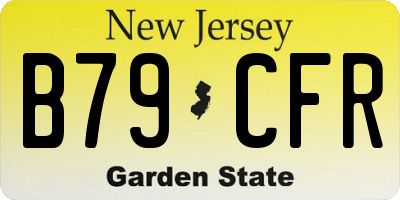 NJ license plate B79CFR
