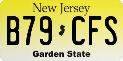 NJ license plate B79CFS