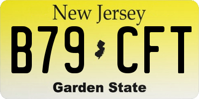 NJ license plate B79CFT