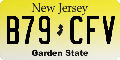 NJ license plate B79CFV