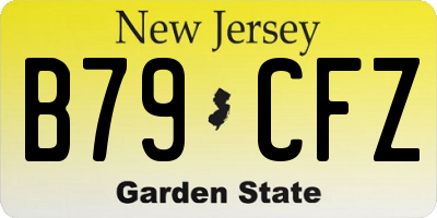 NJ license plate B79CFZ