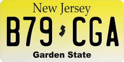 NJ license plate B79CGA