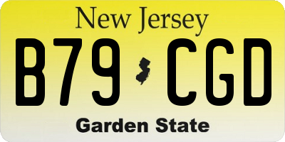 NJ license plate B79CGD