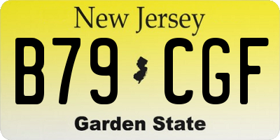 NJ license plate B79CGF