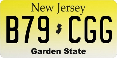 NJ license plate B79CGG