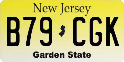 NJ license plate B79CGK